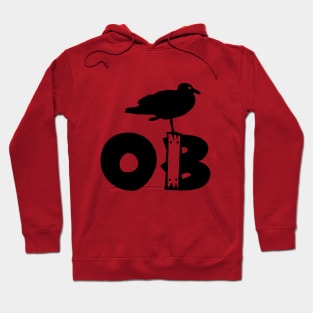 Ocean Beach Stumpy Black Hoodie